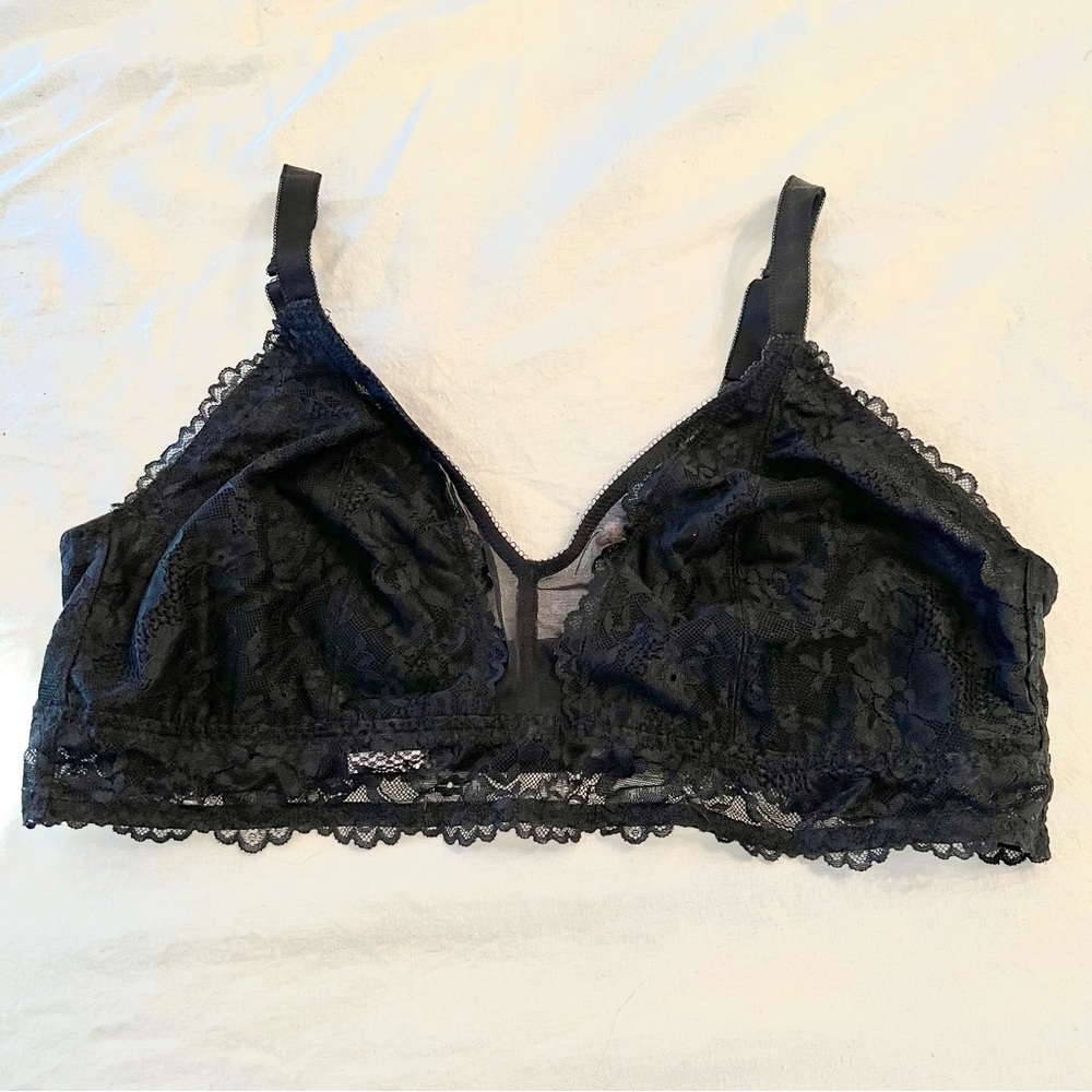 Savage X Fenty 3X Plus Size Black Lace Bra No Wire